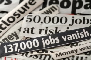 image of job loss newspaper headlines